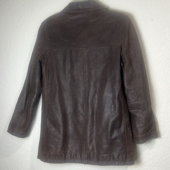Vintage Genuine Leather Jacket | Brown | Size XL | Oversized Fit - Picture 5 of 13